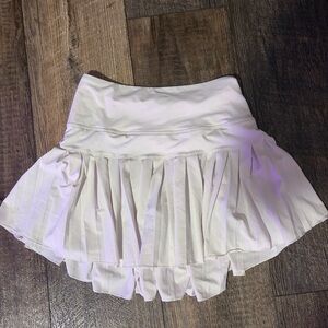 White Athletic Skirt, Gold Hinge dupe